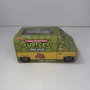 TEENAGE MUTANT NINJA TURTLES SOCKS  TMNT CREW SOCK GIFT SET 3-PACK NEW